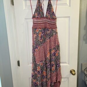 Free People Multicolor Halter Dress